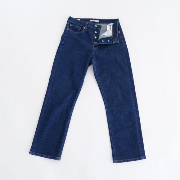 Levi's Wedgie Straight Leg High Rise Western Fringe Pocket Jeans - Picture 2 of 15